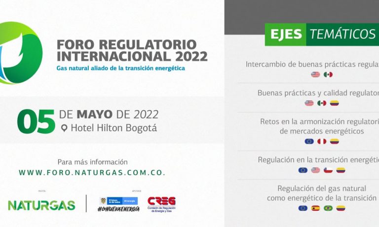 Naturgas convoca primer Foro de Regulación de Gas en Colombia Naturgas