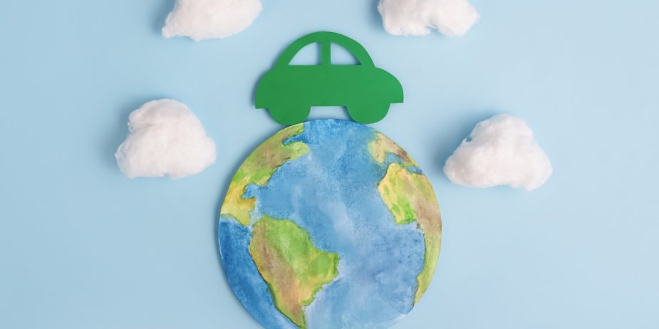 Green car and planet earth. Ecological transport. Ecology concept. Green car and planet earth. Ecological transport. Ecology concept.