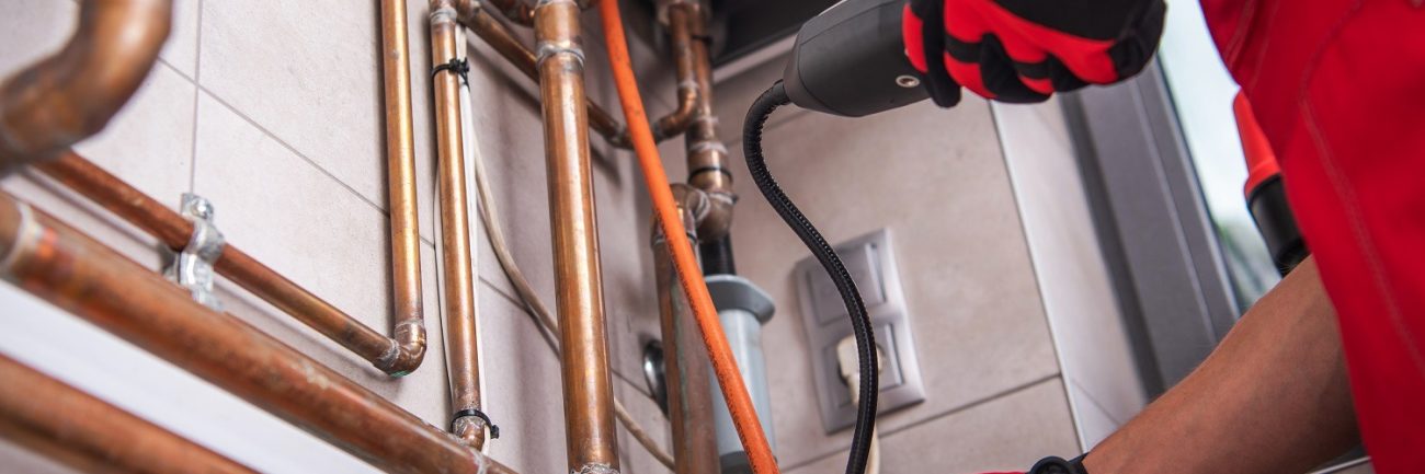 HVAC Worker with Natural Gas Detector HVAC Worker with Natural Gas Detector