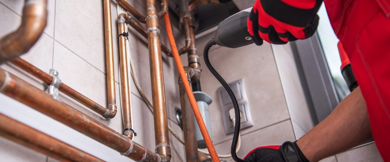 HVAC Worker with Natural Gas Detector