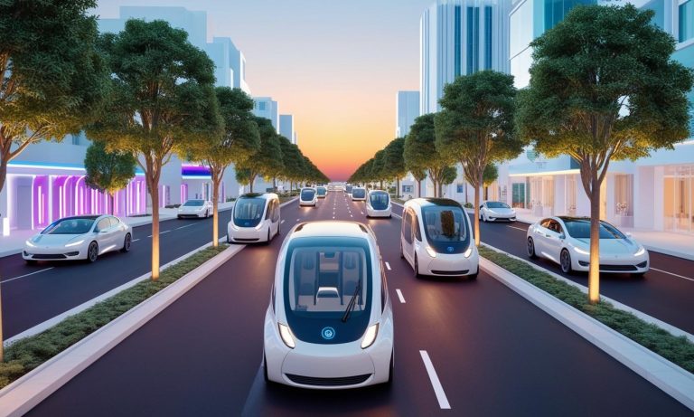 Una ciudad inteligente con carros a gas natural