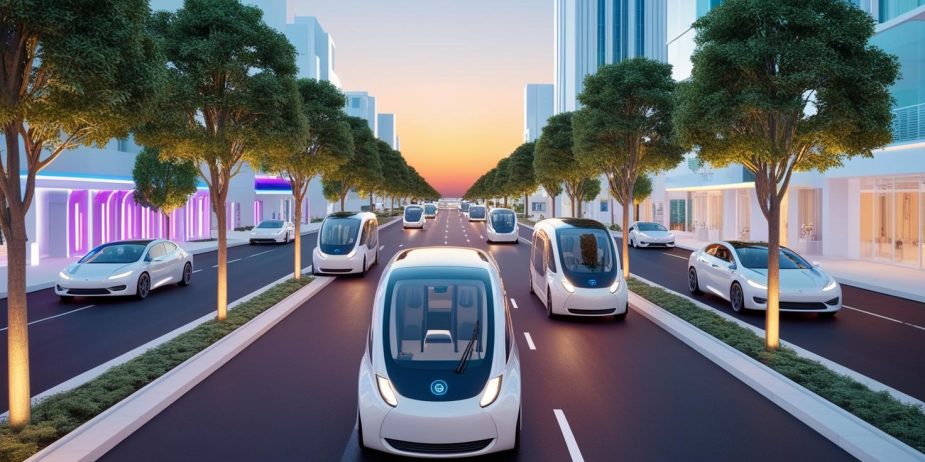 Una ciudad inteligente con carros a gas natural