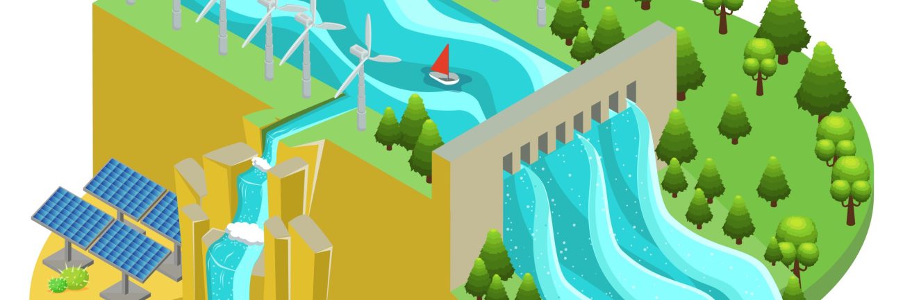 Isometric Alternative Energy Sources Concept