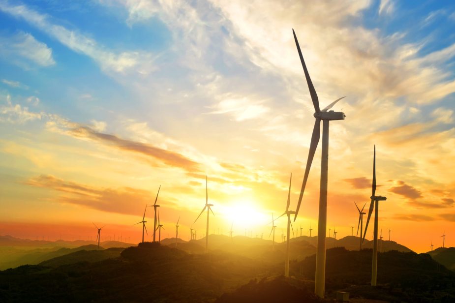 wind turbines in Oiz eolic park. Basque Country