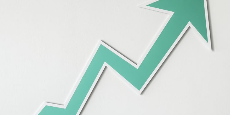 Growth up arrow icon isolated