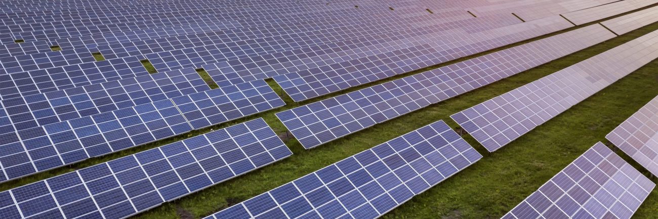 Blue solar photo voltaic panels system producing renewable clean