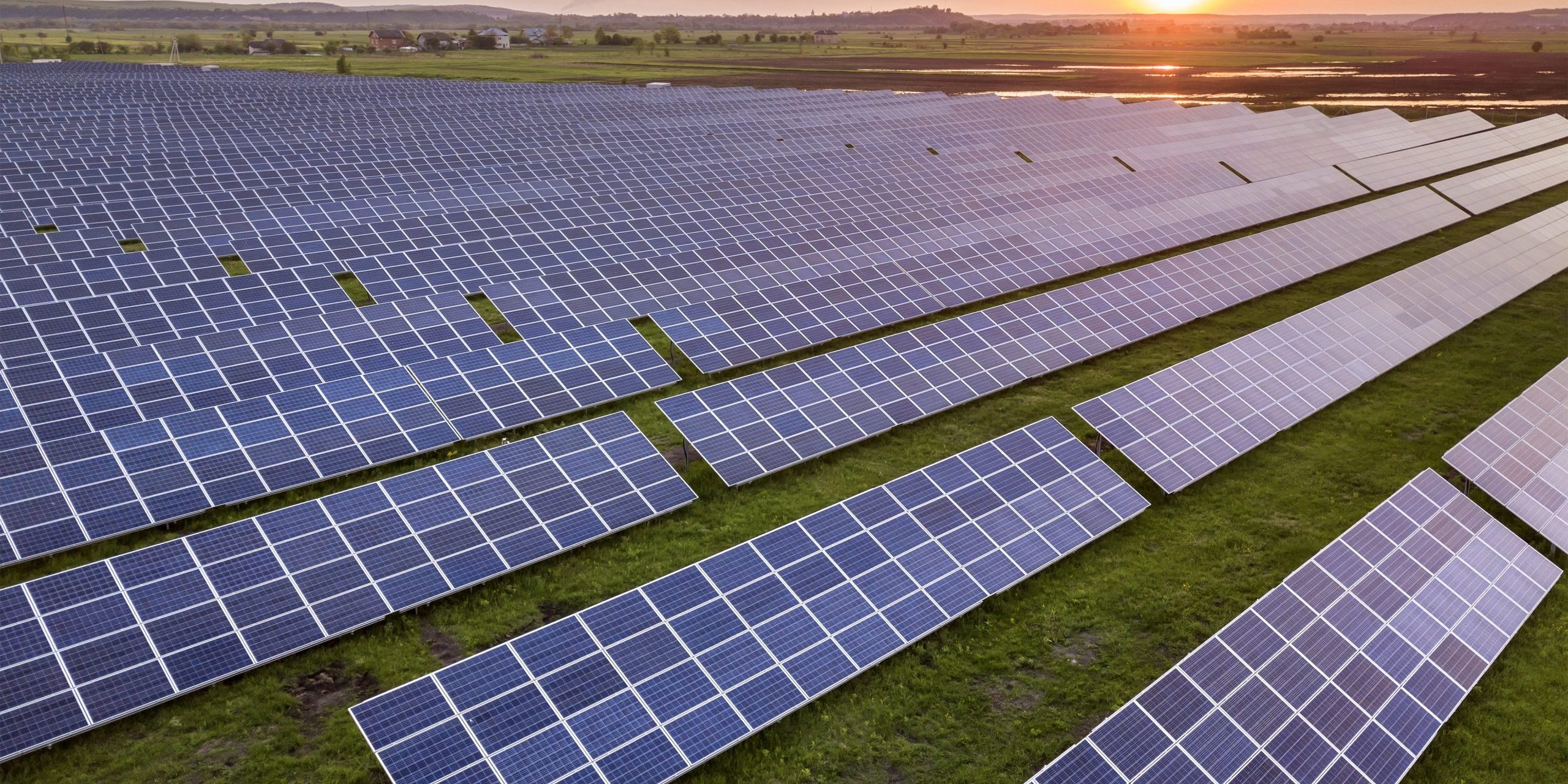 Blue solar photo voltaic panels system producing renewable clean