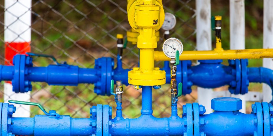 Valves at gas plant