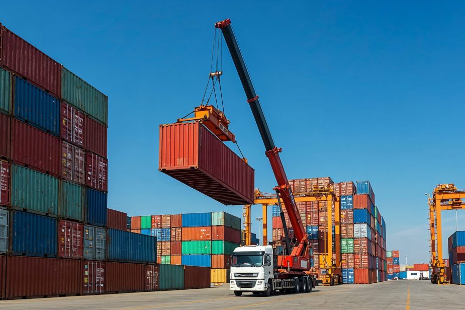 contenedores-de-transporte-cargados-por-una-grua-en-un-puerto