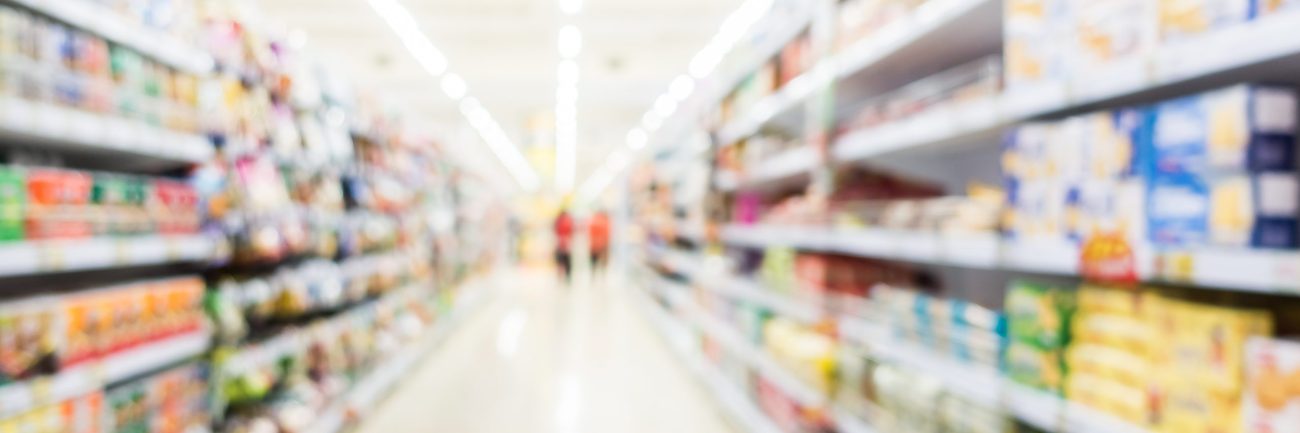Abstract blur supermarket and retail store