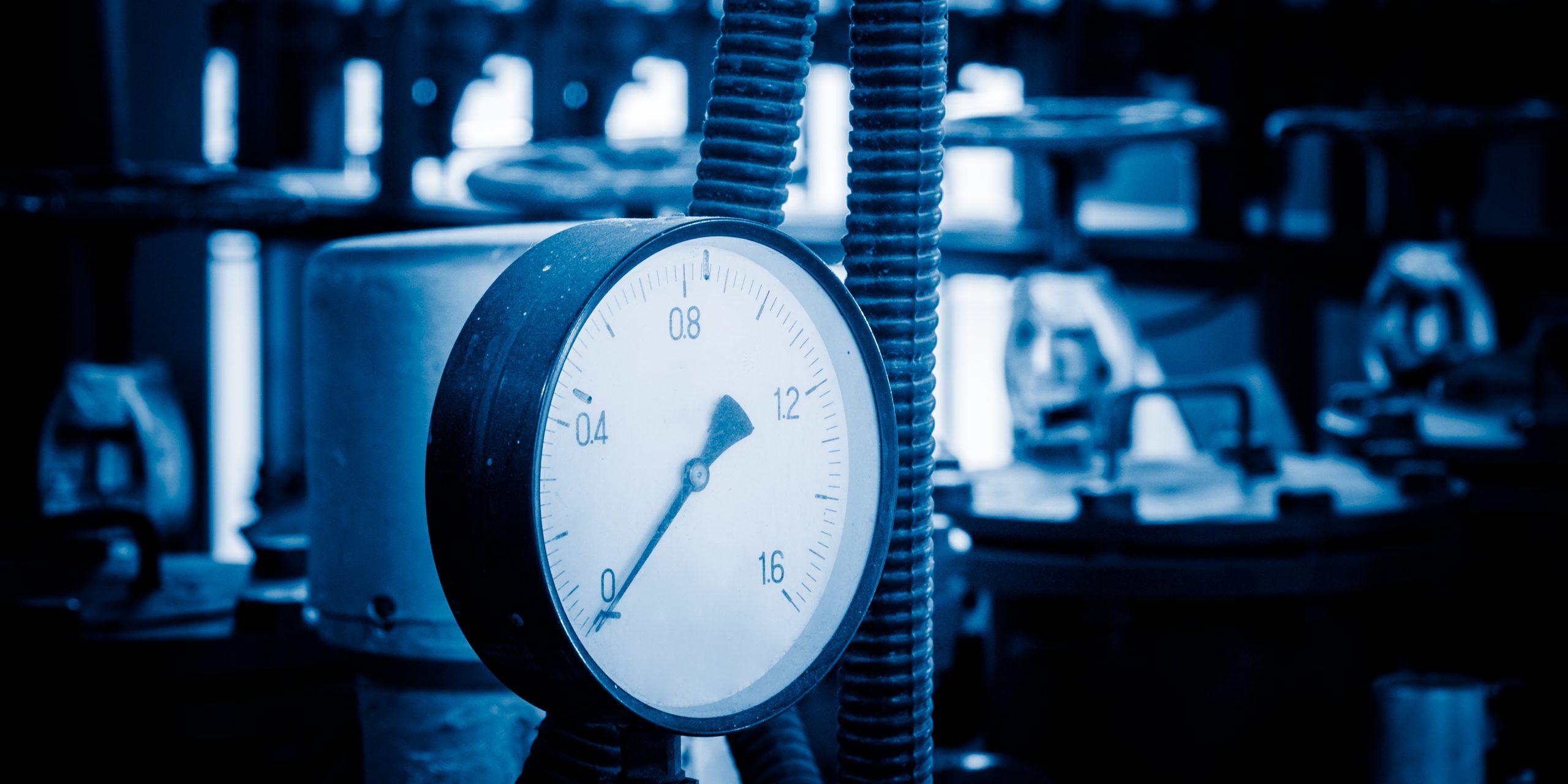 steel pipelines and cables in a plant