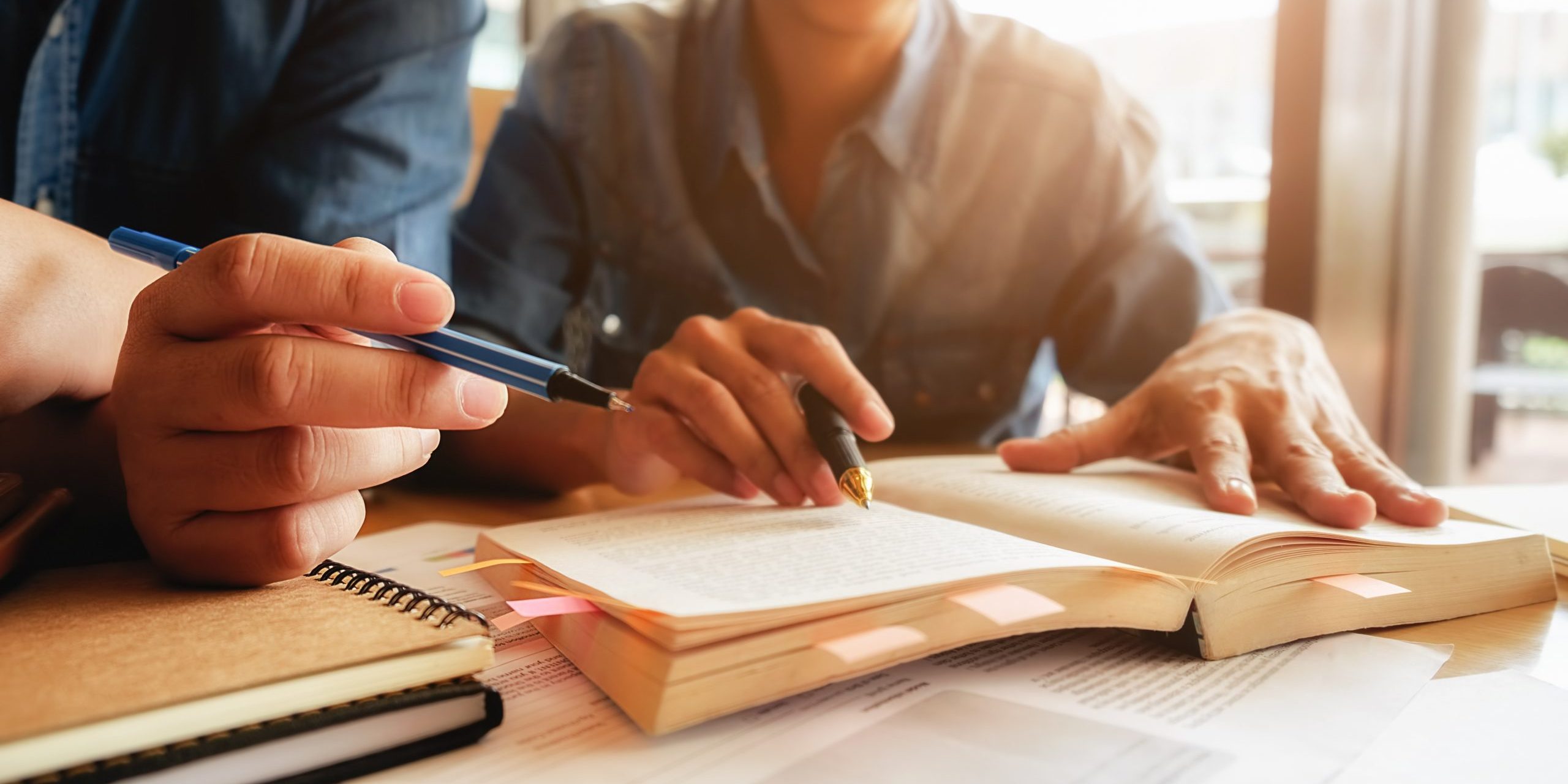 Education concept. Student studying and brainstorming campus con