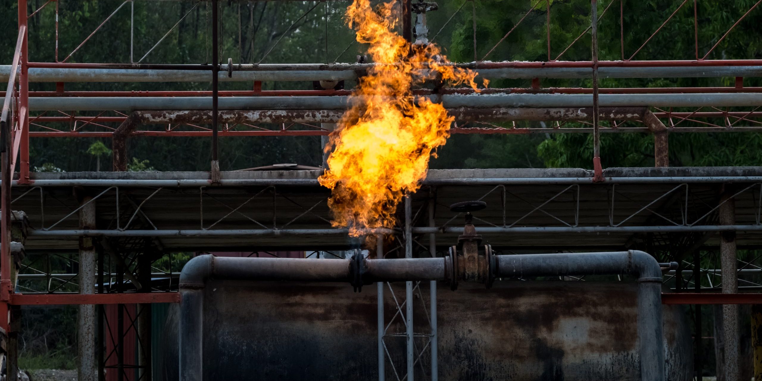 blaze fire flame from gas pipe