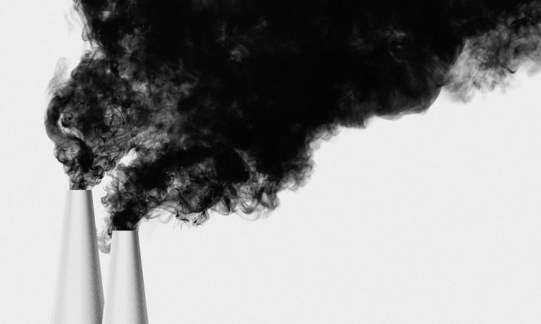 Pollution background, industrial smoke from the factory’s