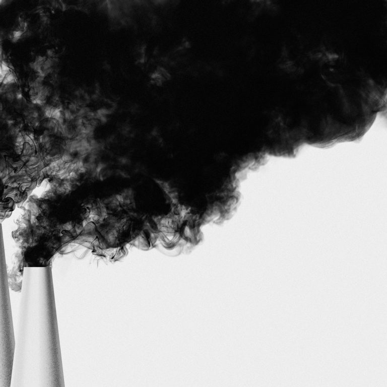 Pollution background, industrial smoke from the factory’s