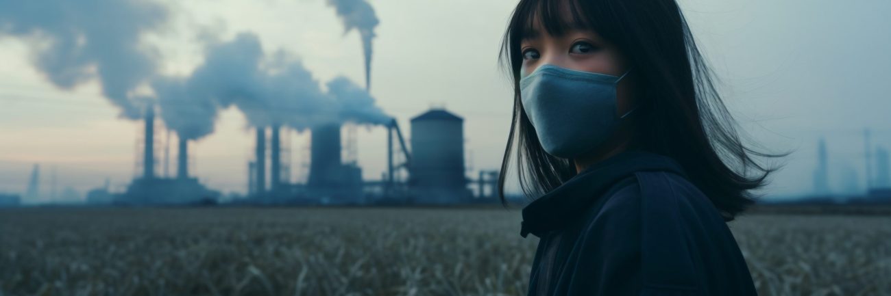 mujer-con-mascarilla-contra-la-contaminacion-de-co2