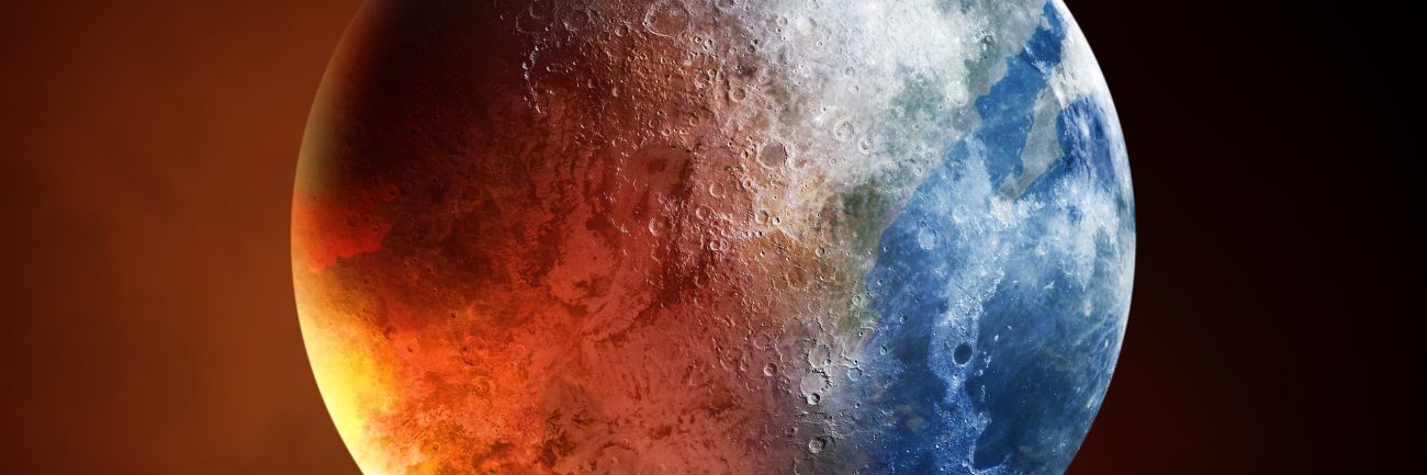 Overheating planet earth global warming campaign mixed media