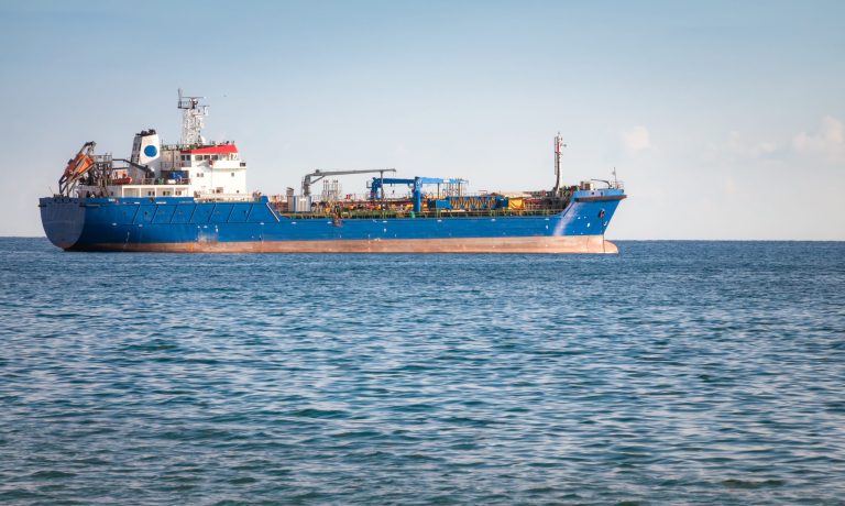 Unknown Industrial ship. Mediterranean sea