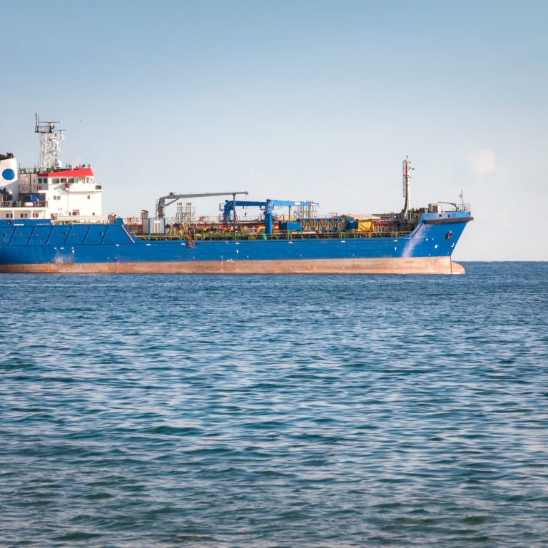 Unknown Industrial ship. Mediterranean sea