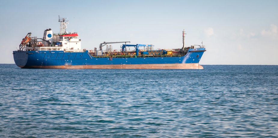 Unknown Industrial ship. Mediterranean sea