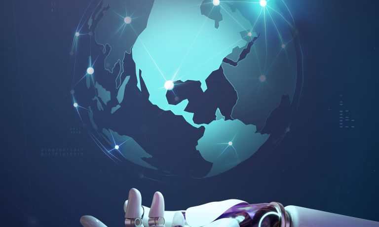 Technology global AI race, information network connection