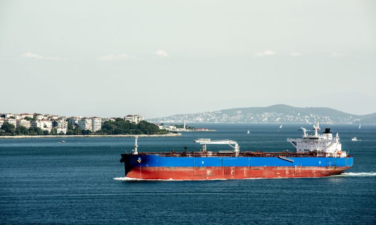 Istanbul's ocean scene with cruise ship