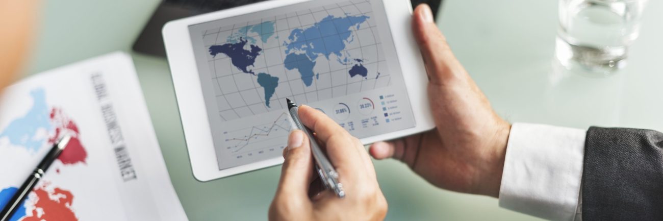 Business people working on data project