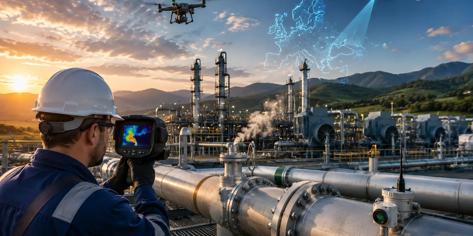 Regulacion-del-metano-mediante-inspeccion-de-emisiones-en-una-estacion-de-compresion-de-gas-natural-con-camara-OGI-sensores-inteligentes-y-monitoreo-industrial-avanzado